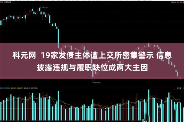 科元网  19家发债主体遭上交所密集警示 信息披露违规与履职缺位成两大主因